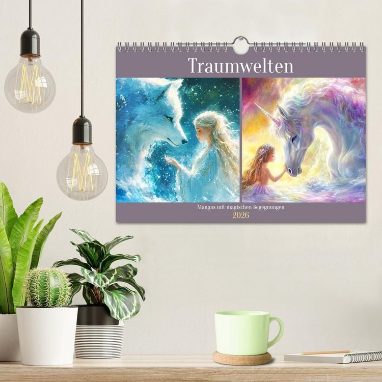 Produktbild: Traumwelten. Mangas mit magischen Begegnungen (Wandkalender 2026 DIN A4 quer), CALVENDO Monatskalender