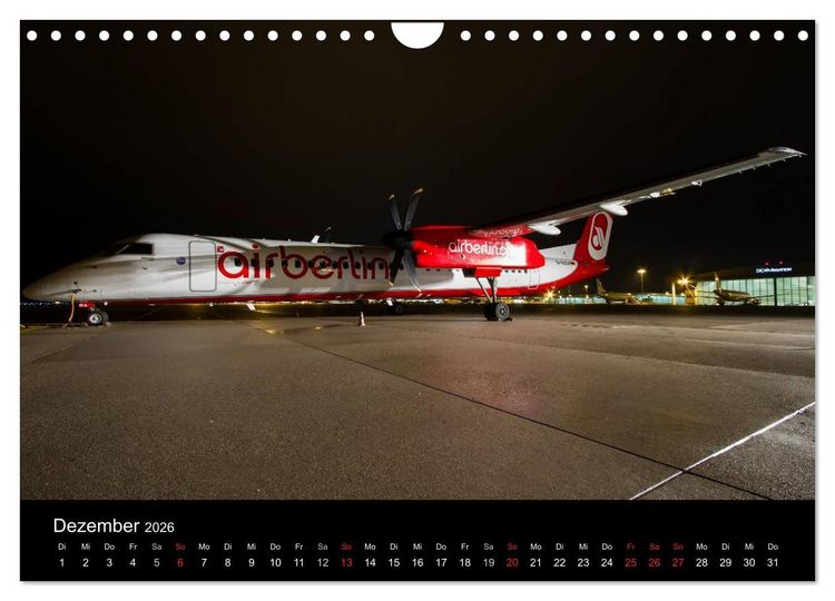 Produktbild: Flugzeuge bei Nacht (Wandkalender 2026 DIN A4 quer), CALVENDO Monatskalender