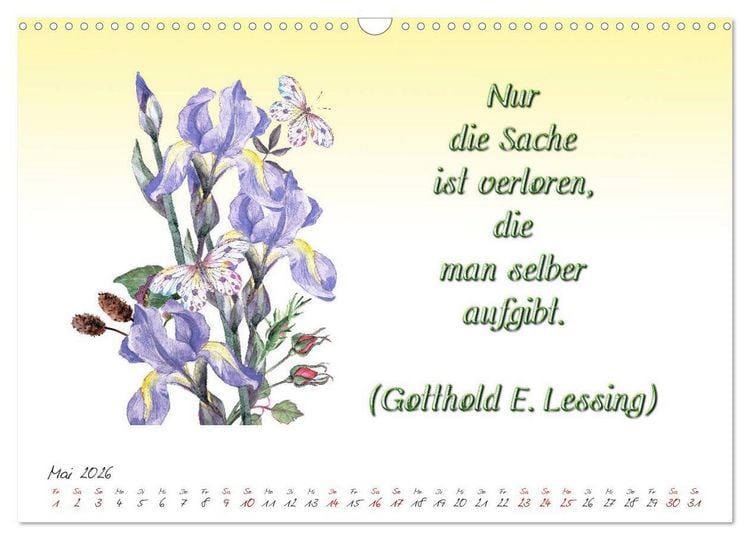 Produktbild: 12 unterhaltsame Zitate f&uuml;r ein sch&ouml;nes Jahr (Wandkalender 2026 DIN A3 quer), CALVENDO Monatskalender
