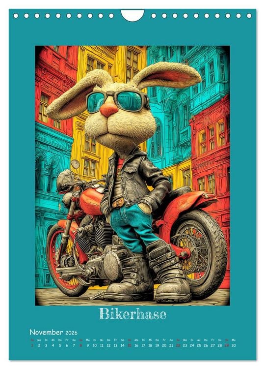 Produktbild: Urban Rabbits. Coole Stadthasen mit Charakter (Wandkalender 2026 DIN A4 hoch), CALVENDO Monatskalender