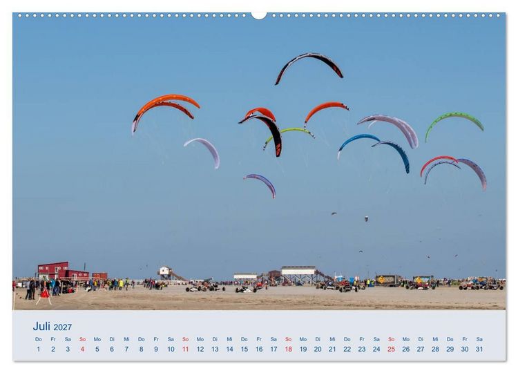 Produktbild: Nordseek&uuml;ste Am Strand von Sankt Peter-Ording (Wandkalender 2027 DIN A2 quer), CALVENDO Monatskalender