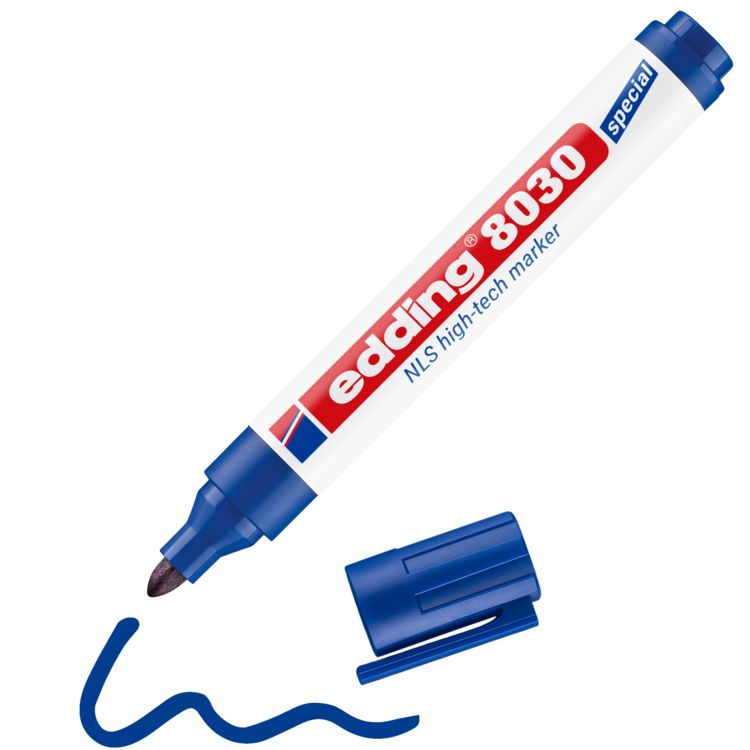 Produktbild: EDDING&reg; High-Tech Marker 8030 NLS, blau