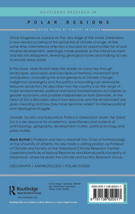 Produktbild: Climate, Society and Subsurface Politics in Greenland