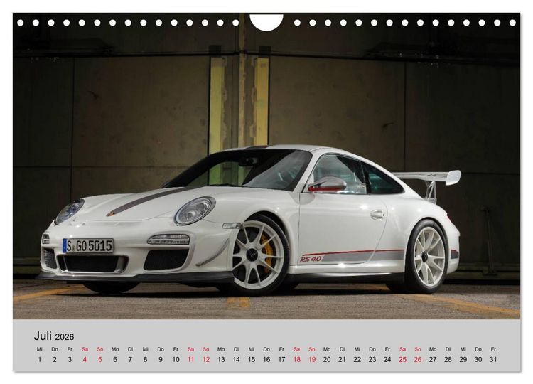 Produktbild: Porsche GT3RS 4,0 (Wandkalender 2026 DIN A4 quer), CALVENDO Monatskalender