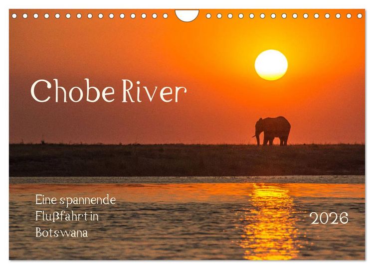 Produktbild: Chobe River - Eine spannende Flussfahrt in Botswana (Wandkalender 2026 DIN A4 quer), CALVENDO Monatskalender