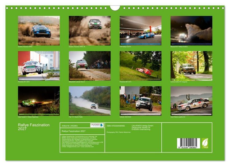 Produktbild: Rallye Faszination 2027 (Wandkalender 2027 DIN A3 quer), CALVENDO Monatskalender