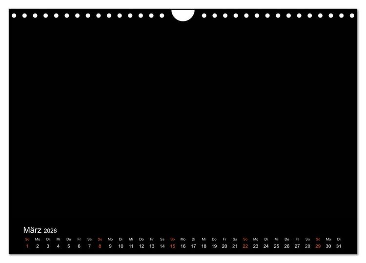 Produktbild: Bastelkalender - Schwarz (Wandkalender 2026 DIN A4 quer), CALVENDO Monatskalender