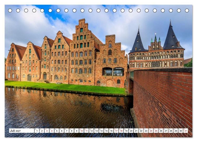 Produktbild: L&uuml;beck &ndash; Poetische Ansichten (Tischkalender 2027 DIN A5 quer), CALVENDO Monatskalender