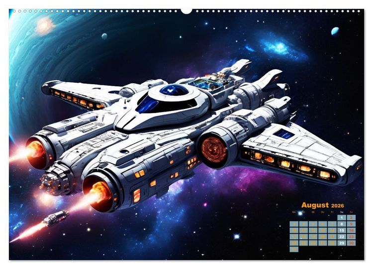 Produktbild: Im Weltall unterwegs - Verr&uuml;ckte Fahrzeuge im Universum (Wandkalender 2026 DIN A2 quer), CALVENDO Monatskalender