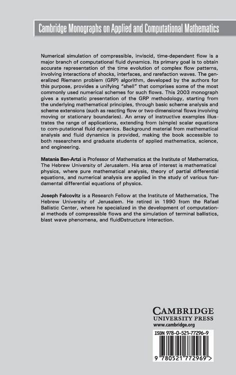 Produktbild: Generalized Riemann Problems in Computational Fluid Dynamics
