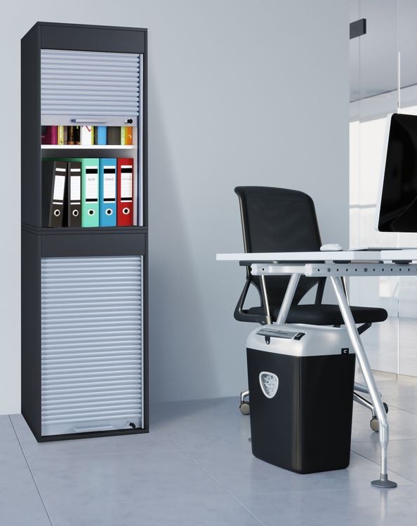 Produktbild: Holz B&uuml;roschrank Aktenschrank Rollladen Aktos XL