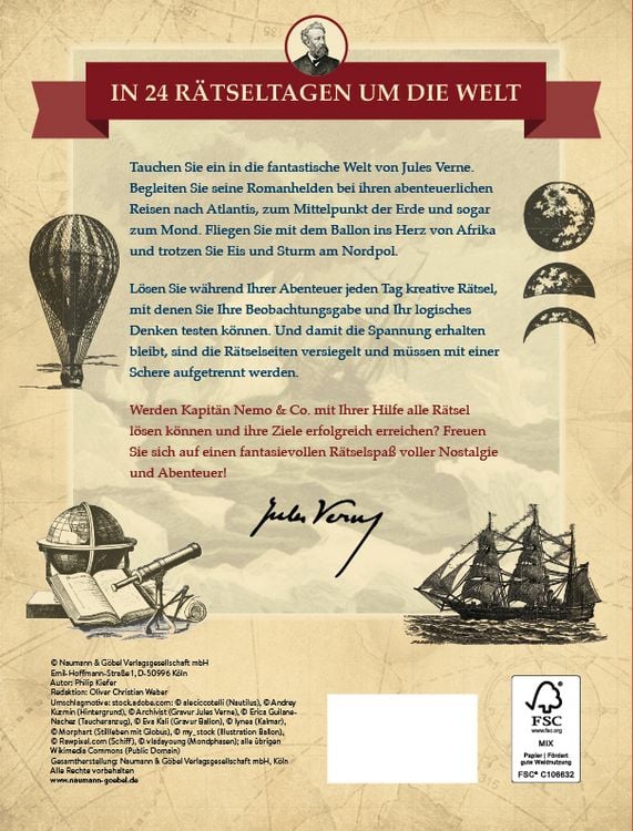 Produktbild: Jules Verne Adventskalender der Logikr&auml;tsel
