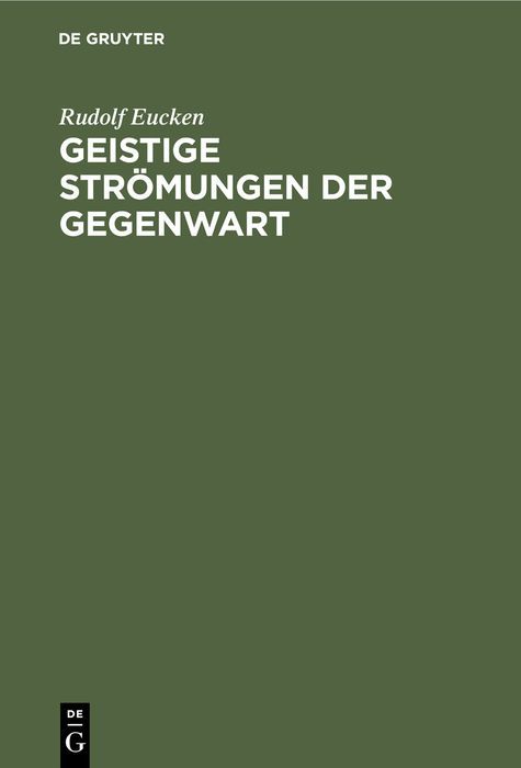 Produktbild: Geistige Str&ouml;mungen der Gegenwart