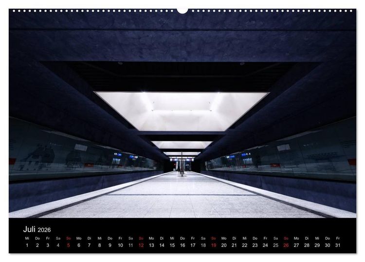 Produktbild: MetroMUC, Stationen im Untergrund M&uuml;nchens (Wandkalender 2026 DIN A2 quer), CALVENDO Monatskalender