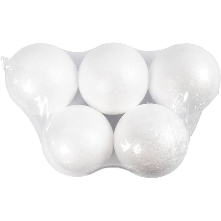 Produktbild: Creativ Company Styropor-Kugeln, D 12 cm, Wei&szlig;, 5 Stk