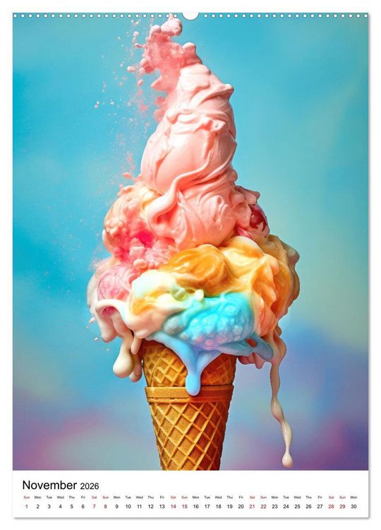 Produktbild: Iced Euphoria (High Quality Premium Wall Calendar 2026 DIN A2 portrait),CALVENDO 12 Month Wall Calendar