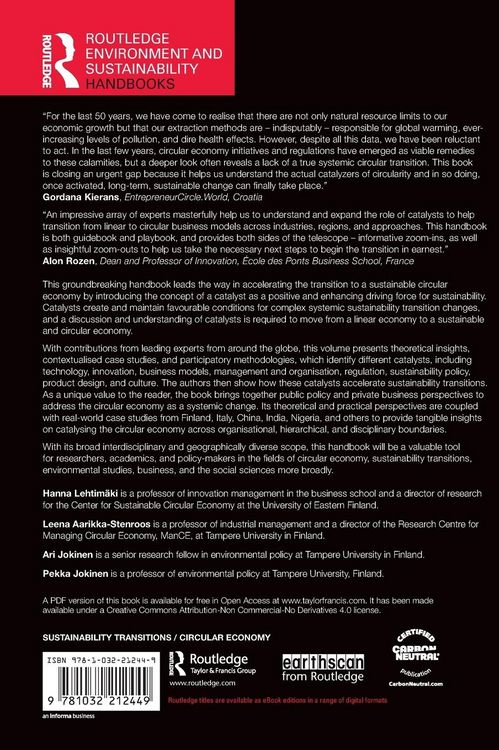 Produktbild: The Routledge Handbook of Catalysts for a Sustainable Circular Economy