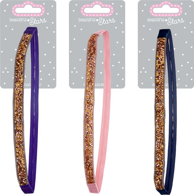 Produktbild: Haarband Glam - beautiful Stars, sort.
