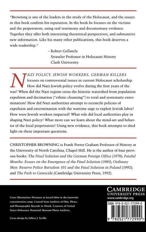 Produktbild: Nazi Policy, Jewish Workers, German Killers