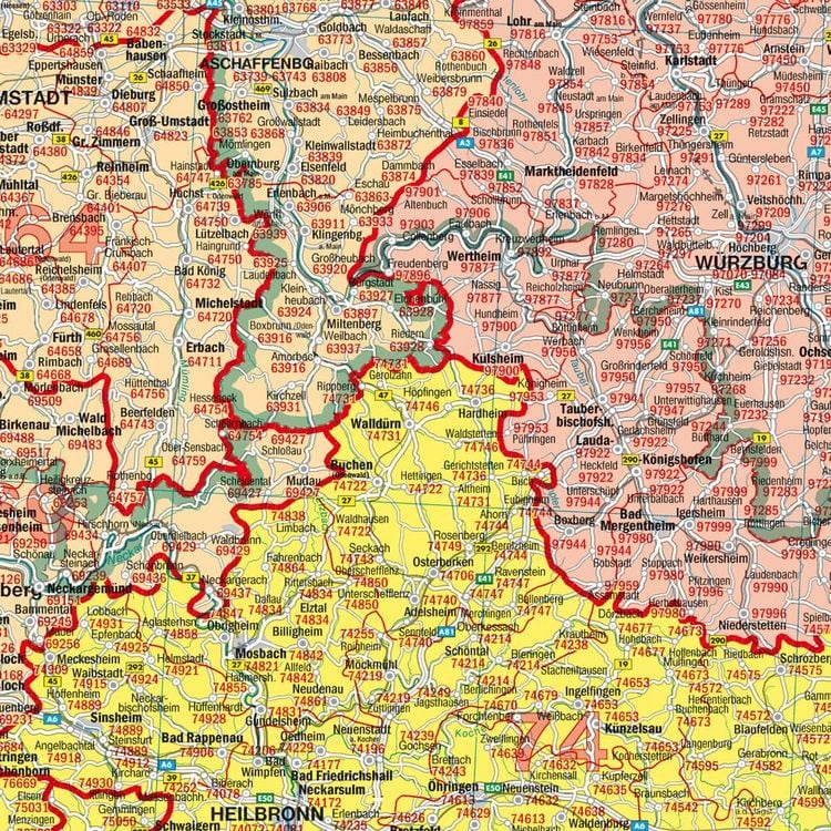 Produktbild: Freytag & berndt Deutschland Postleitzahlen 1:700.000