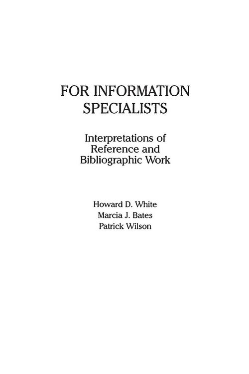 Produktbild: For Information Specialists