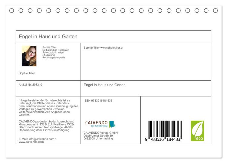 Produktbild: Engel in Haus und Garten (Tischkalender 2026 DIN A5 quer), CALVENDO Monatskalender