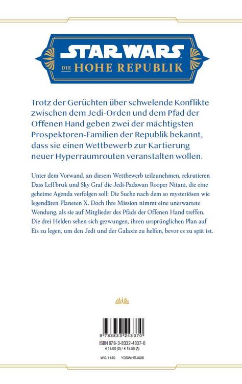 Produktbild: Star Wars Jugendroman: Die Hohe Republik - Auf der Suche nach Planet X