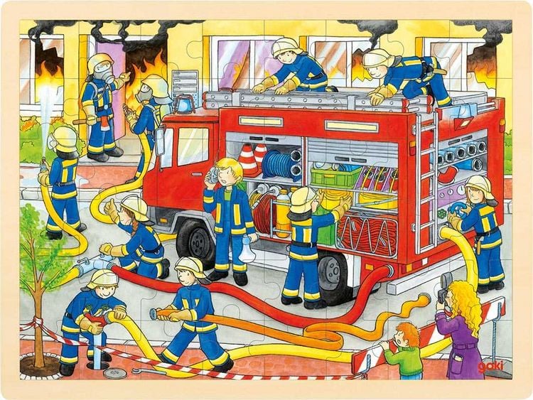 Produktbild: Einlegepuzzle Feuerwehreinsatz