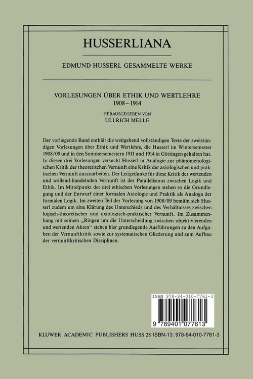 Produktbild: Vorlesungen &uuml;ber Ethik und Wertlehre 1908&ndash;1914