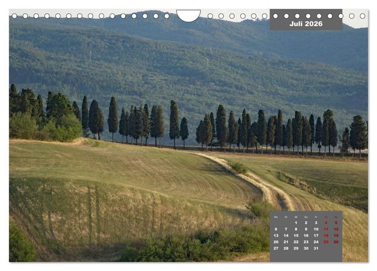 Produktbild: Toskana - eine der sch&ouml;nsten Regionen Italiens (Wandkalender 2026 DIN A4 quer), CALVENDO Monatskalender