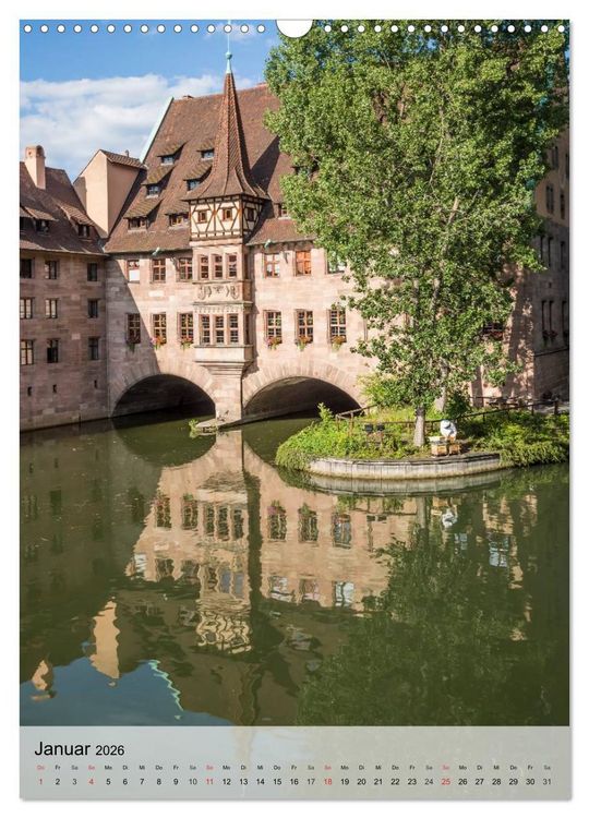 Produktbild: N&Uuml;RNBERG Charmante Altstadt (Wandkalender 2026 DIN A3 hoch), CALVENDO Monatskalender
