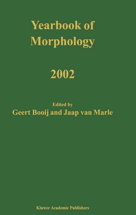 Produktbild: Yearbook of Morphology 2002