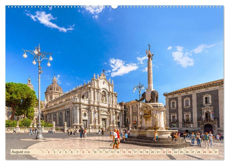 Produktbild: Sizilien, &Auml;tna-Catania-Cefalu-Messina-Syrakus-Taormina-Tindari (hochwertiger Premium Wandkalender 2026 DIN A2 quer), Kunstdruck in Hochglanz