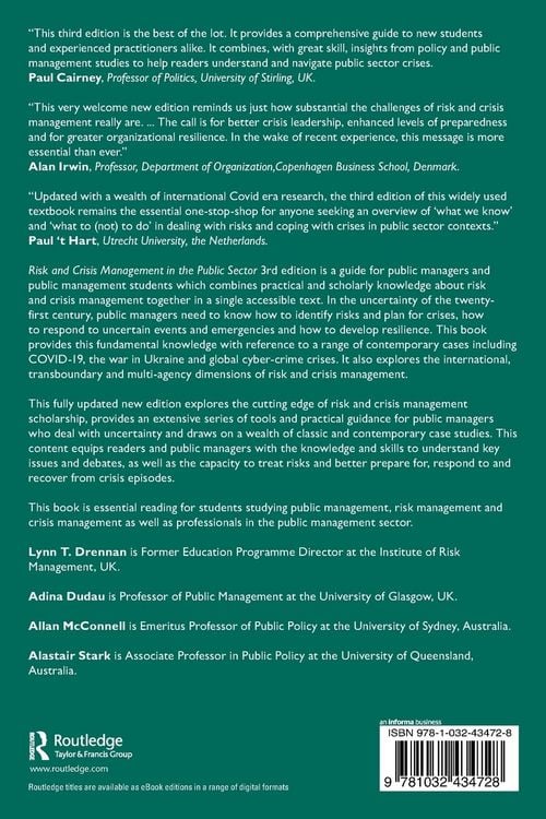 Produktbild: Risk and Crisis Management in the Public Sector