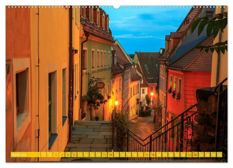 Produktbild: Romantisches Mei&szlig;en &ndash; Die &auml;lteste mittelalterliche Stadt Sachsens (Wandkalender 2026 DIN A2 quer), CALVENDO Monatskalender