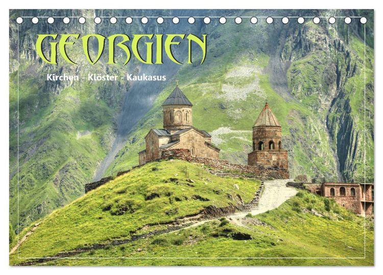Produktbild: Georgien - Kirchen Kl&ouml;ster Kaukasus (Tischkalender 2026 DIN A5 quer), CALVENDO Monatskalender