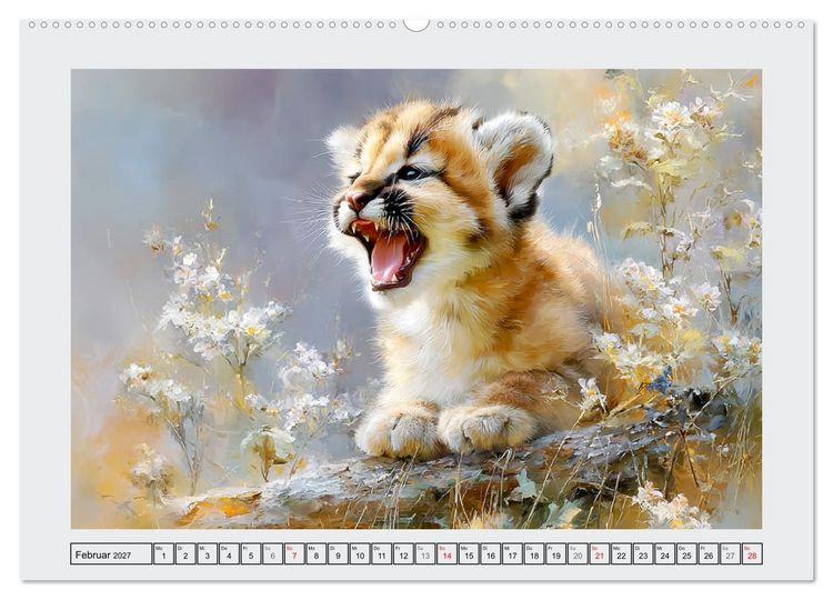 Produktbild: Bergl&ouml;wen. Kraftvolle Eleganz der Wildnis (Wandkalender 2027 DIN A2 quer), CALVENDO Monatskalender