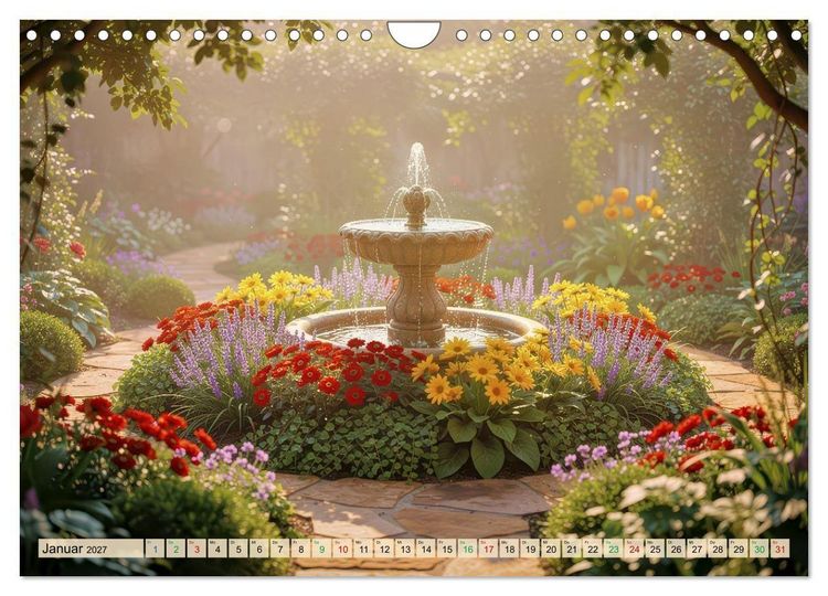 Produktbild: Oase im Garten (Wandkalender 2027 DIN A4 quer), CALVENDO Monatskalender