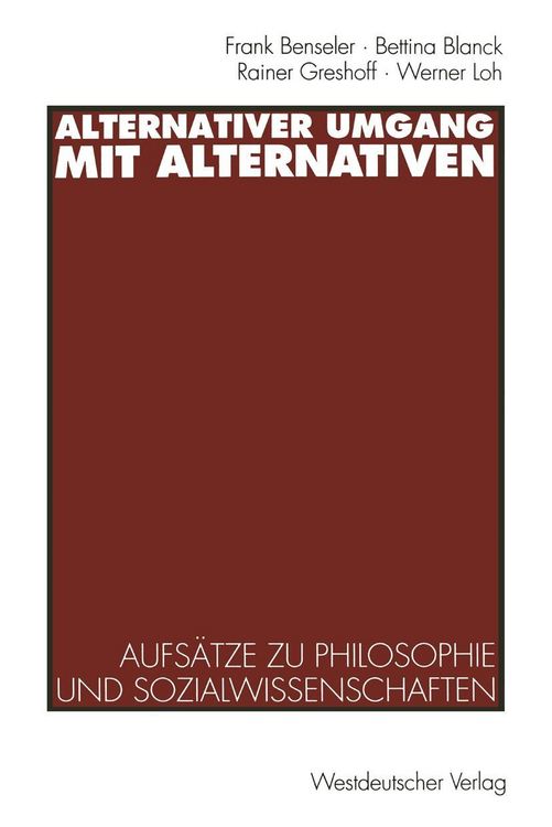 Produktbild: Alternativer Umgang mit Alternativen