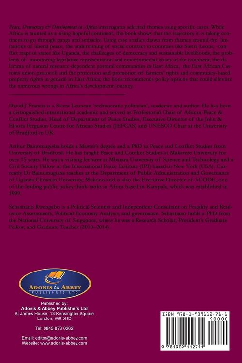 Produktbild: Peace, Democracy and Development in Africa