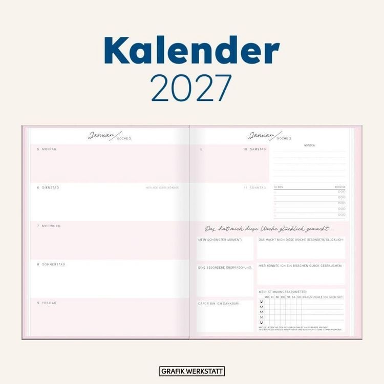 Produktbild: Terminplaner Lady Softcover 2027 Neues Jahr neues ich
