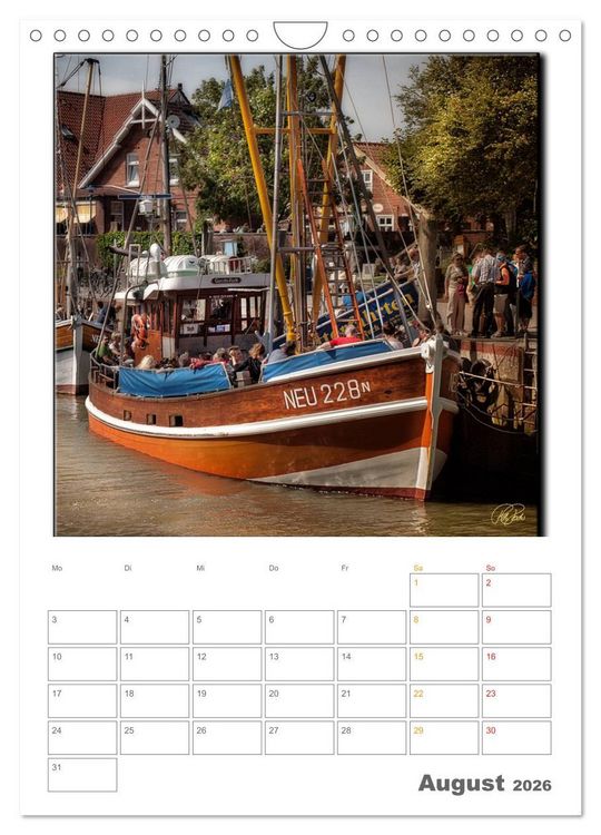 Produktbild: Ostfriesland - Hafen Neuharlingersiel (Wandkalender 2026 DIN A4 hoch), CALVENDO Monatskalender