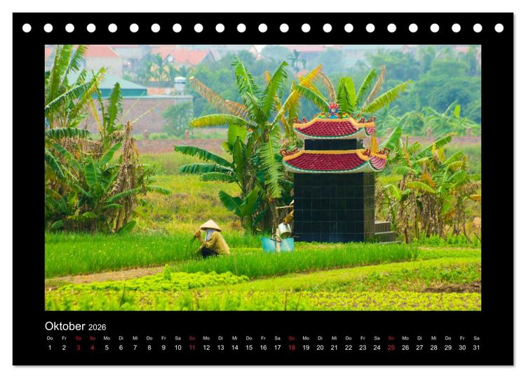 Produktbild: Unterwegs in Vietnam (Tischkalender 2026 DIN A5 quer), CALVENDO Monatskalender
