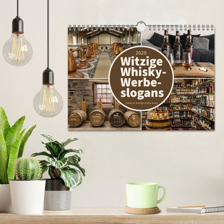 Produktbild: Witzige Whisky-Werbeslogans (Wandkalender 2026 DIN A4 quer), CALVENDO Monatskalender