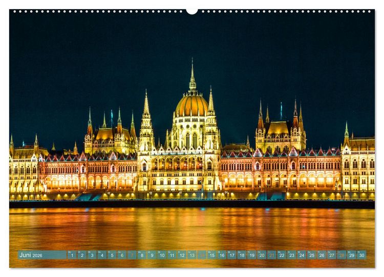 Produktbild: Romantisches Budapest - Ungarns sch&ouml;ne Hauptstadt an der Donau (Wandkalender 2026 DIN A2 quer), CALVENDO Monatskalender