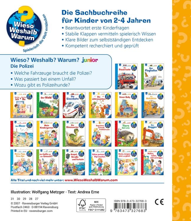 Produktbild: Die Polizei / Wieso? Weshalb? Warum? Junior Bd. 18