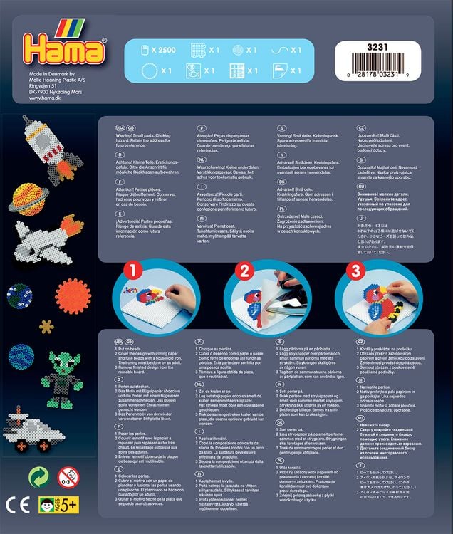 Produktbild: Hama 3231 - Weltraumabenteuer Mobile, ca. 2500 B&uuml;gelperlen Midi mit Zubeh&ouml;r, Geschenkpackung