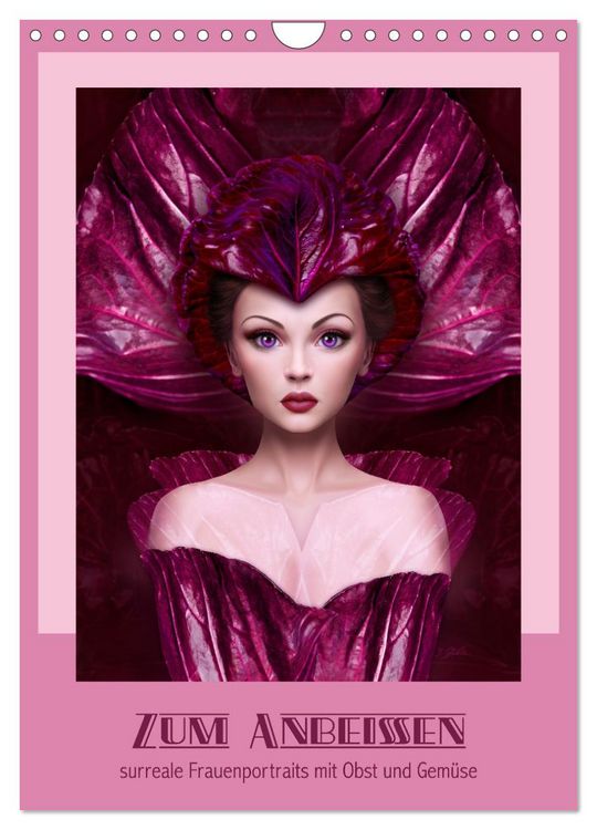 Produktbild: Zum Anbeissen - surreale Frauenportraits mit Obst und Gem&uuml;se (Wandkalender 2026 DIN A4 hoch), CALVENDO Monatskalender