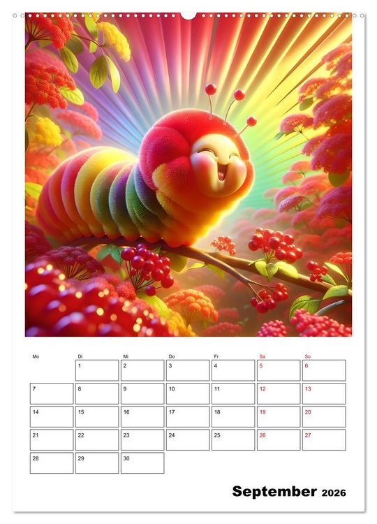Produktbild: Heitere Insektenwelt (Wandkalender 2026 DIN A2 hoch), CALVENDO Monatskalender