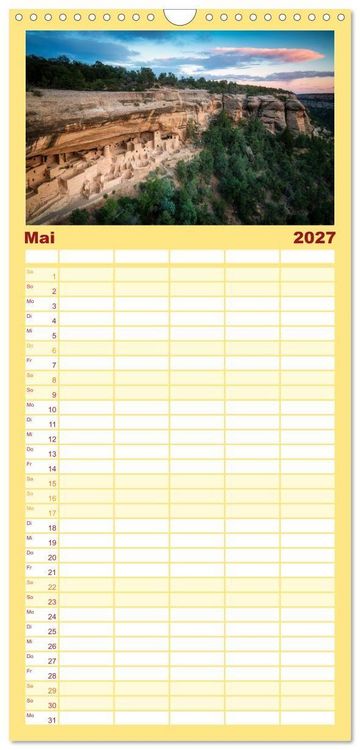 Produktbild: Familienplaner 2027 - Wild, Wide, West mit 5 Spalten (Wandkalender, 21 x 45 cm) CALVENDO